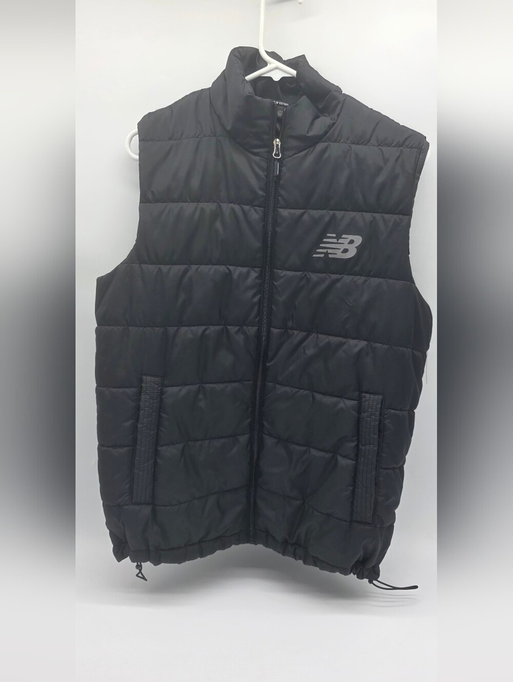 New Balance Black Quilted Puffer Vest with NB Logo. Size M